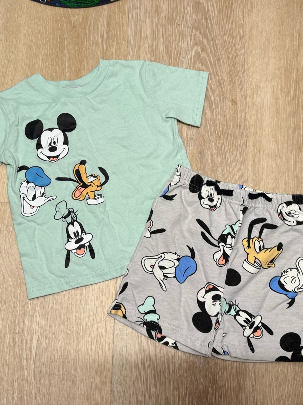 Disney Mint Green and Light Gray Mickey & Friends Set